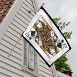 Queen Of Spades Playing Card Print House Flag