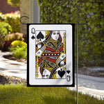 Queen Of Spades Playing Card Print House Flag