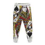 Queen Of Spades Playing Card Print Jogger Pants