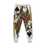 Queen Of Spades Playing Card Print Jogger Pants