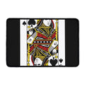 Queen Of Spades Playing Card Print Kitchen Mat