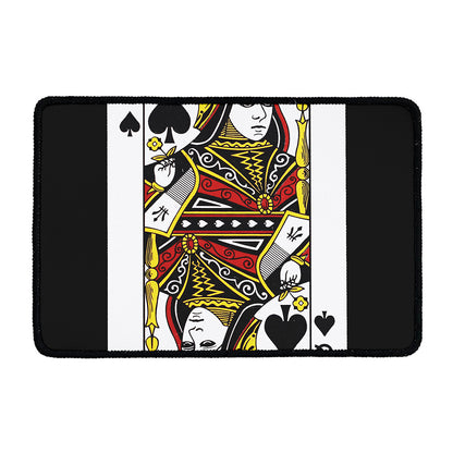 Queen Of Spades Playing Card Print Kitchen Mat