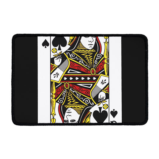 Queen Of Spades Playing Card Print Kitchen Mat