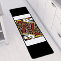 Queen Of Spades Playing Card Print Long Kitchen Mat
