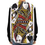 Queen Of Spades Playing Card Print Long Sleeve Baseball Jersey