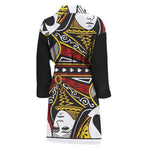 Queen Of Spades Playing Card Print Men's Bathrobe