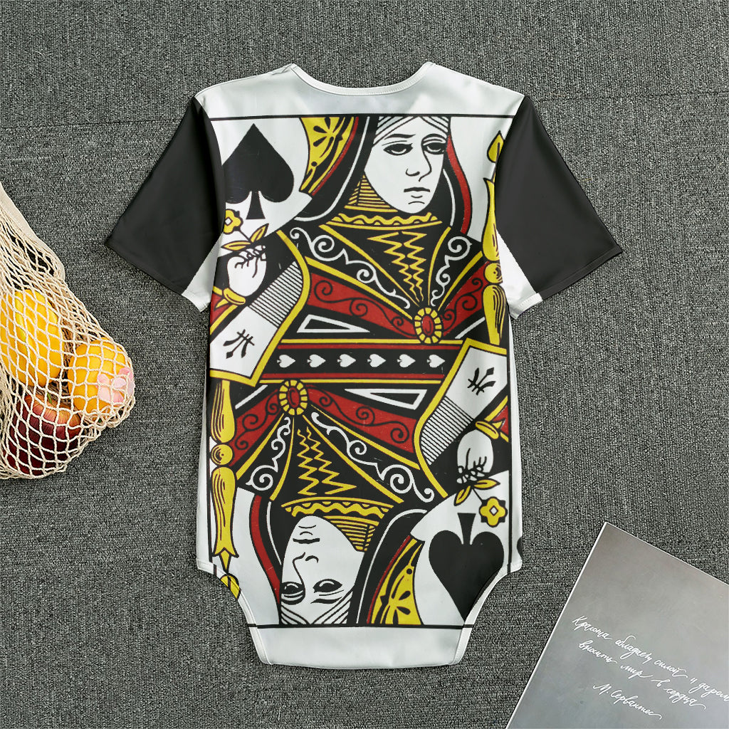 Queen Of Spades Playing Card Print Men's Bodysuit