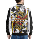 Queen Of Spades Playing Card Print Men's Bomber Jacket