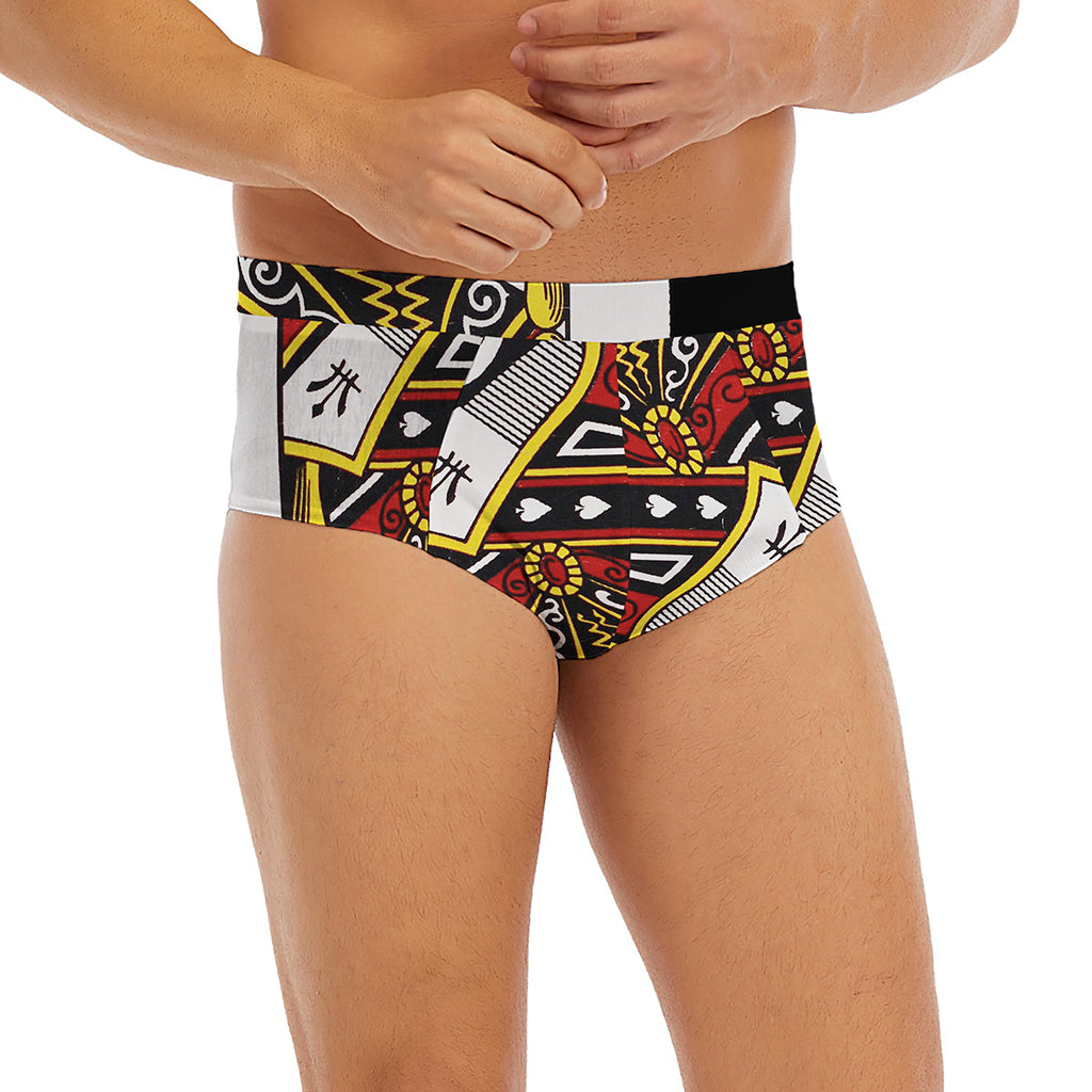 Queen Of Spades Playing Card Print Men's Briefs