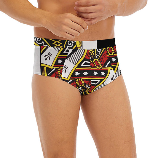 Queen Of Spades Playing Card Print Men's Briefs