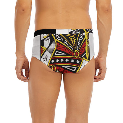 Queen Of Spades Playing Card Print Men's Briefs