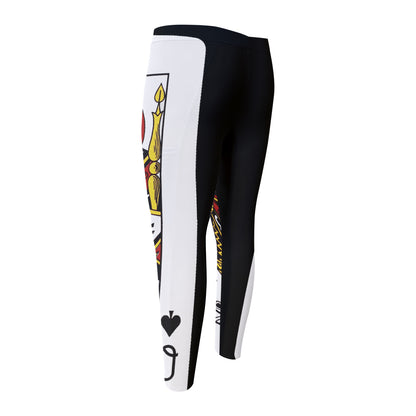 Queen Of Spades Playing Card Print Men's Compression Pants
