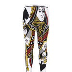 Queen Of Spades Playing Card Print Men's leggings