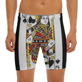 Queen Of Spades Playing Card Print Men's Long Boxer Briefs