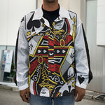 Queen Of Spades Playing Card Print Men's Shirt Jacket