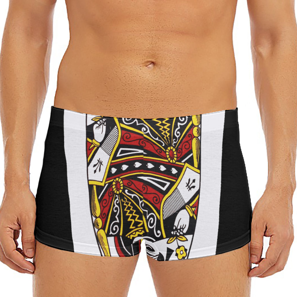 Queen Of Spades Playing Card Print Men's Short Boxer Briefs