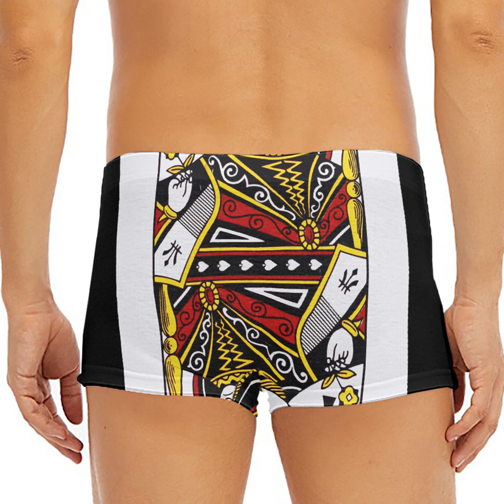 Queen Of Spades Playing Card Print Men's Short Boxer Briefs