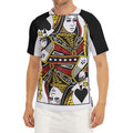 Queen Of Spades Playing Card Print Men's Short Sleeve Rash Guard