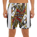 Queen Of Spades Playing Card Print Men's Split Running Shorts