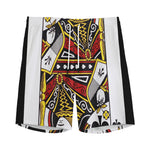 Queen Of Spades Playing Card Print Men's Sports Shorts
