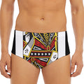 Queen Of Spades Playing Card Print Men's Triangle Swim Briefs