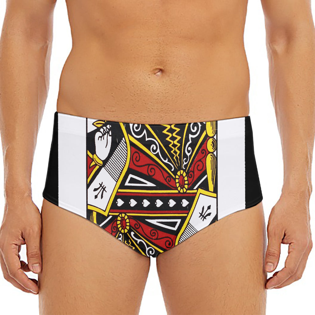 Queen Of Spades Playing Card Print Men's Triangle Swim Briefs
