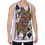 Queen Of Spades Playing Card Print Men's Velvet Tank Top