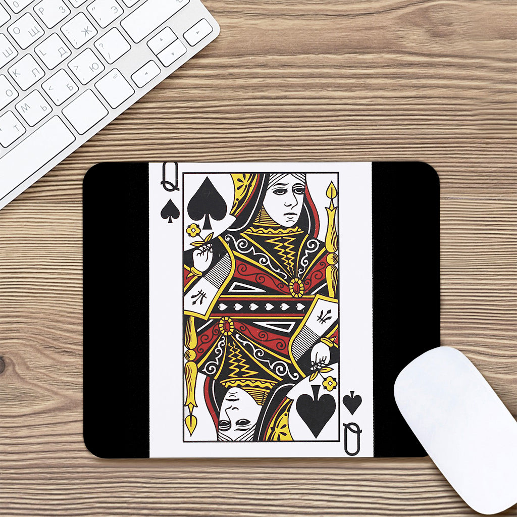 Queen Of Spades Playing Card Print Mouse Pad