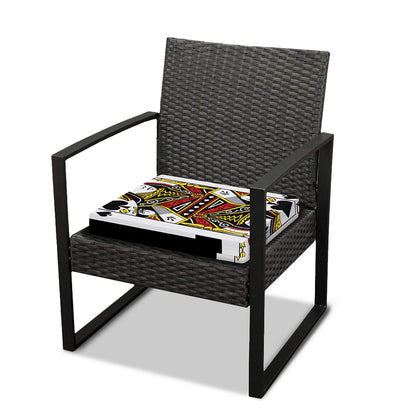 Queen Of Spades Playing Card Print Outdoor Seat Cushion Cover