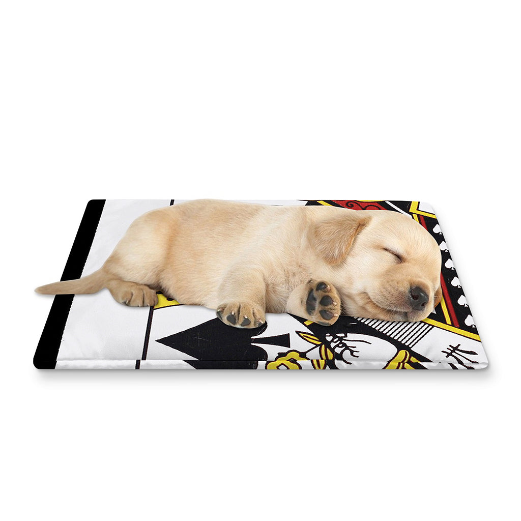 Queen Of Spades Playing Card Print Pet Cooling Mat Cover