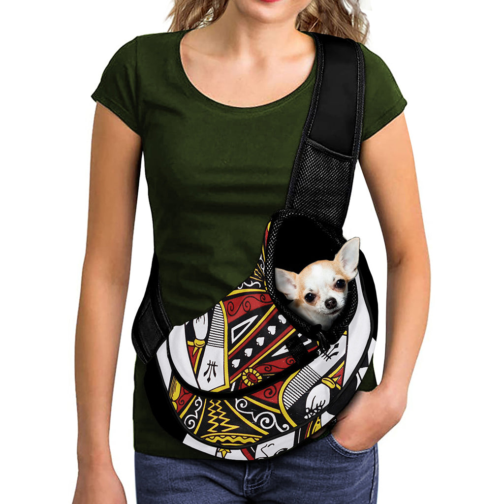 Queen Of Spades Playing Card Print Pet Sling Carrier