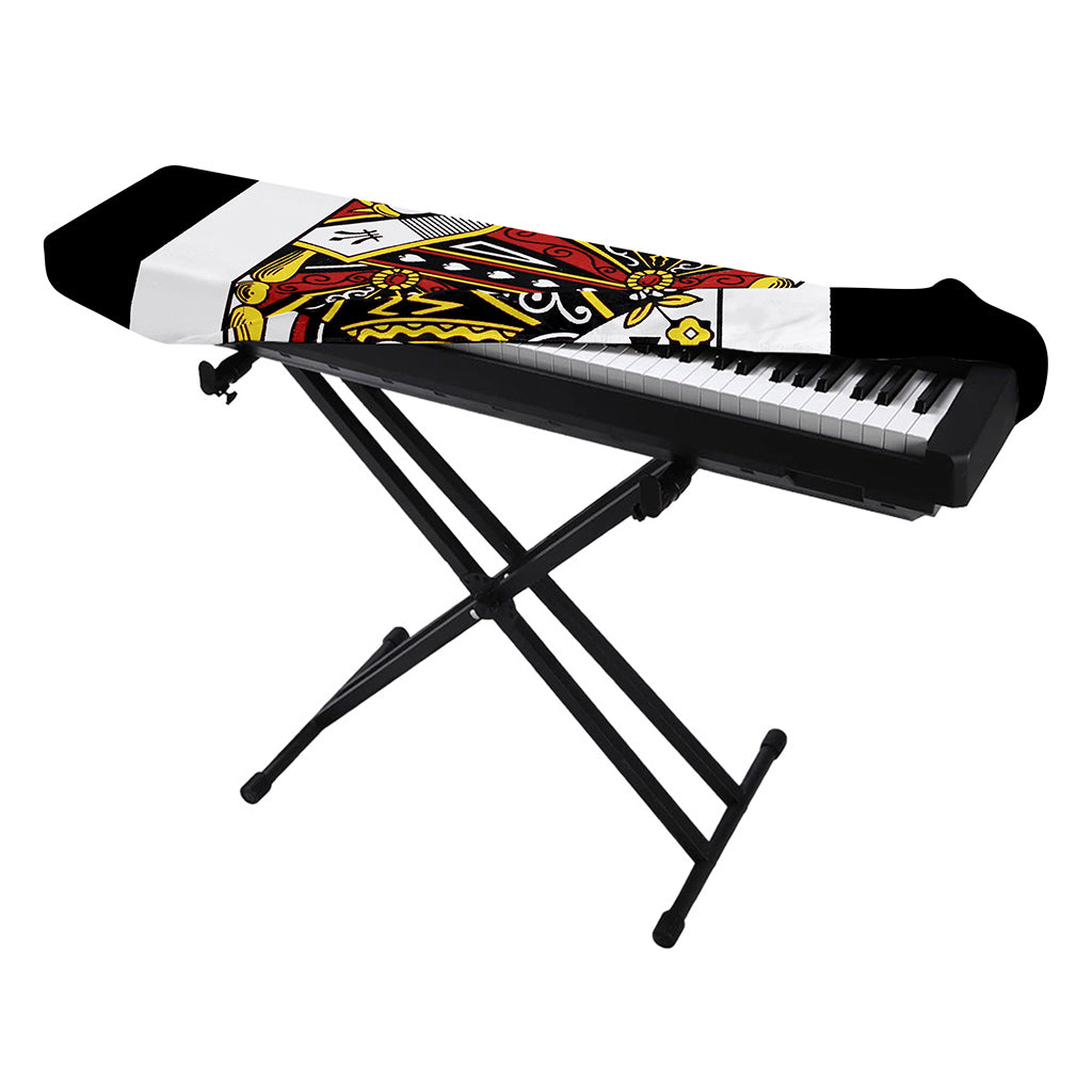 Queen Of Spades Playing Card Print Piano Keyboard Cover