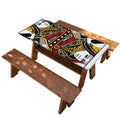 Queen Of Spades Playing Card Print Picnic Table Cover