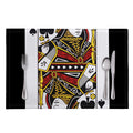 Queen Of Spades Playing Card Print Placemat