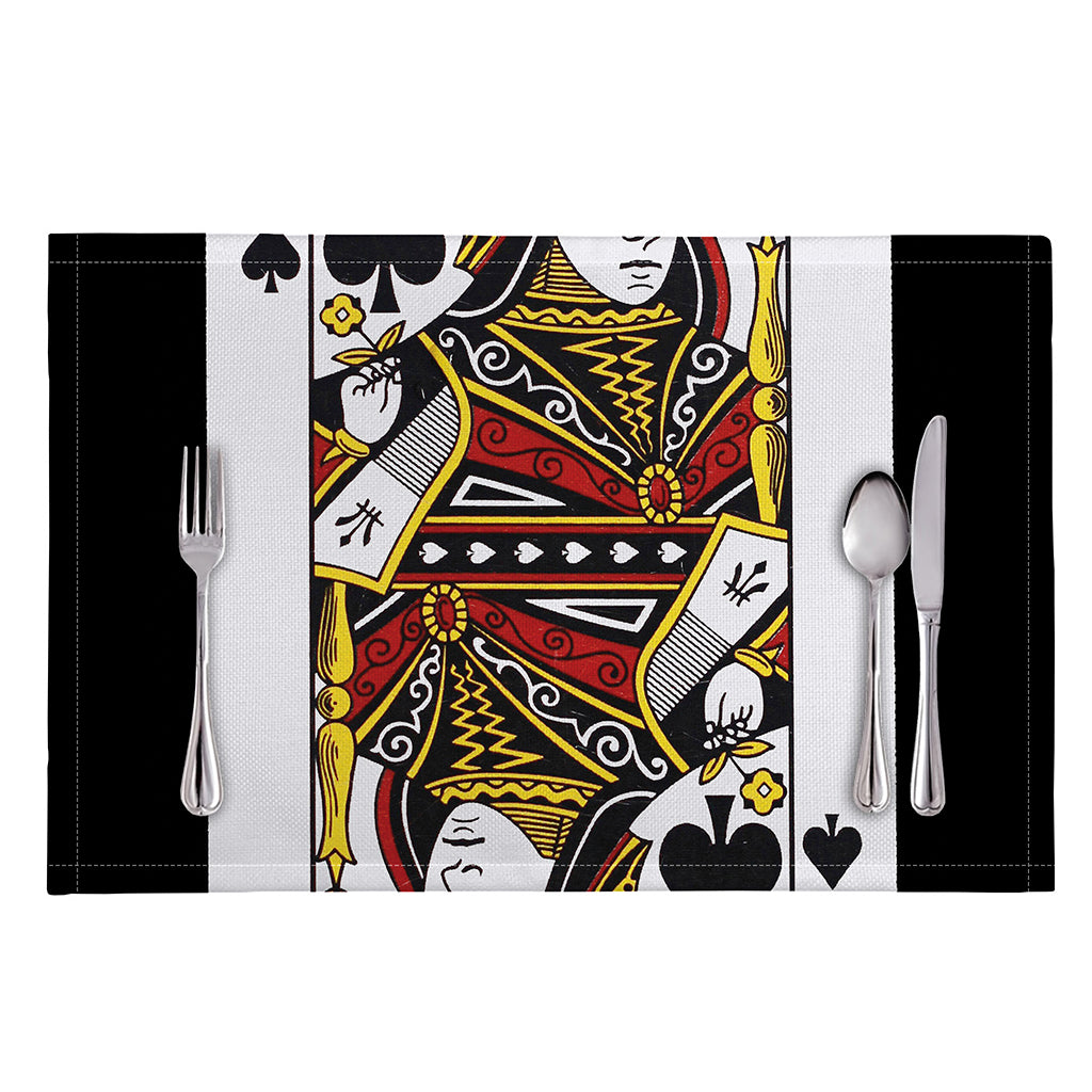 Queen Of Spades Playing Card Print Placemat