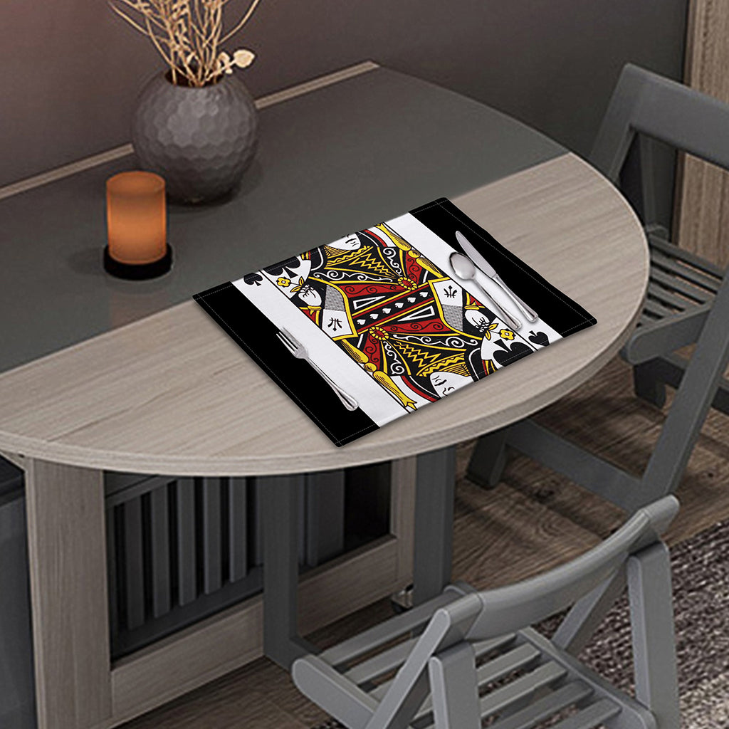 Queen Of Spades Playing Card Print Placemat
