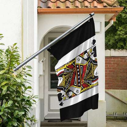 Queen Of Spades Playing Card Print Polyester Flag