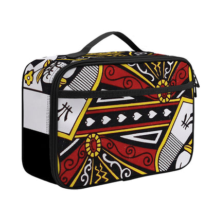 Queen Of Spades Playing Card Print Portable Lunch Bag