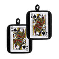 Queen Of Spades Playing Card Print Pot Holders