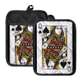 Queen Of Spades Playing Card Print Pot Holders With Pocket