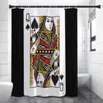 Queen Of Spades Playing Card Print Premium Shower Curtain