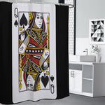 Queen Of Spades Playing Card Print Premium Shower Curtain