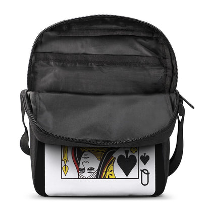 Queen Of Spades Playing Card Print Rectangular Crossbody Bag