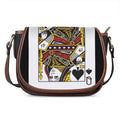 Queen Of Spades Playing Card Print Saddle Bag