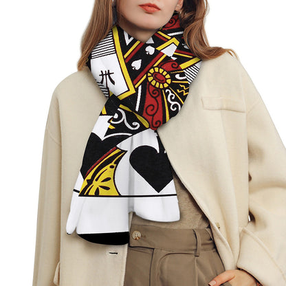 Queen Of Spades Playing Card Print Scarf