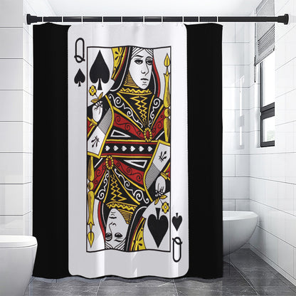 Queen Of Spades Playing Card Print Shower Curtain