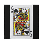 Queen Of Spades Playing Card Print Silk Bandana