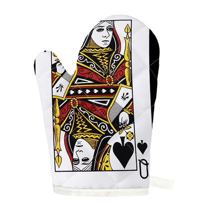 Queen Of Spades Playing Card Print Single Oven Mitt