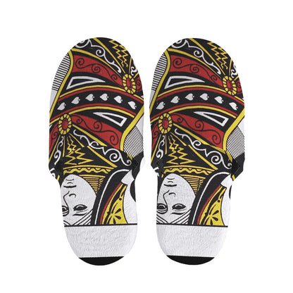 Queen Of Spades Playing Card Print Slippers