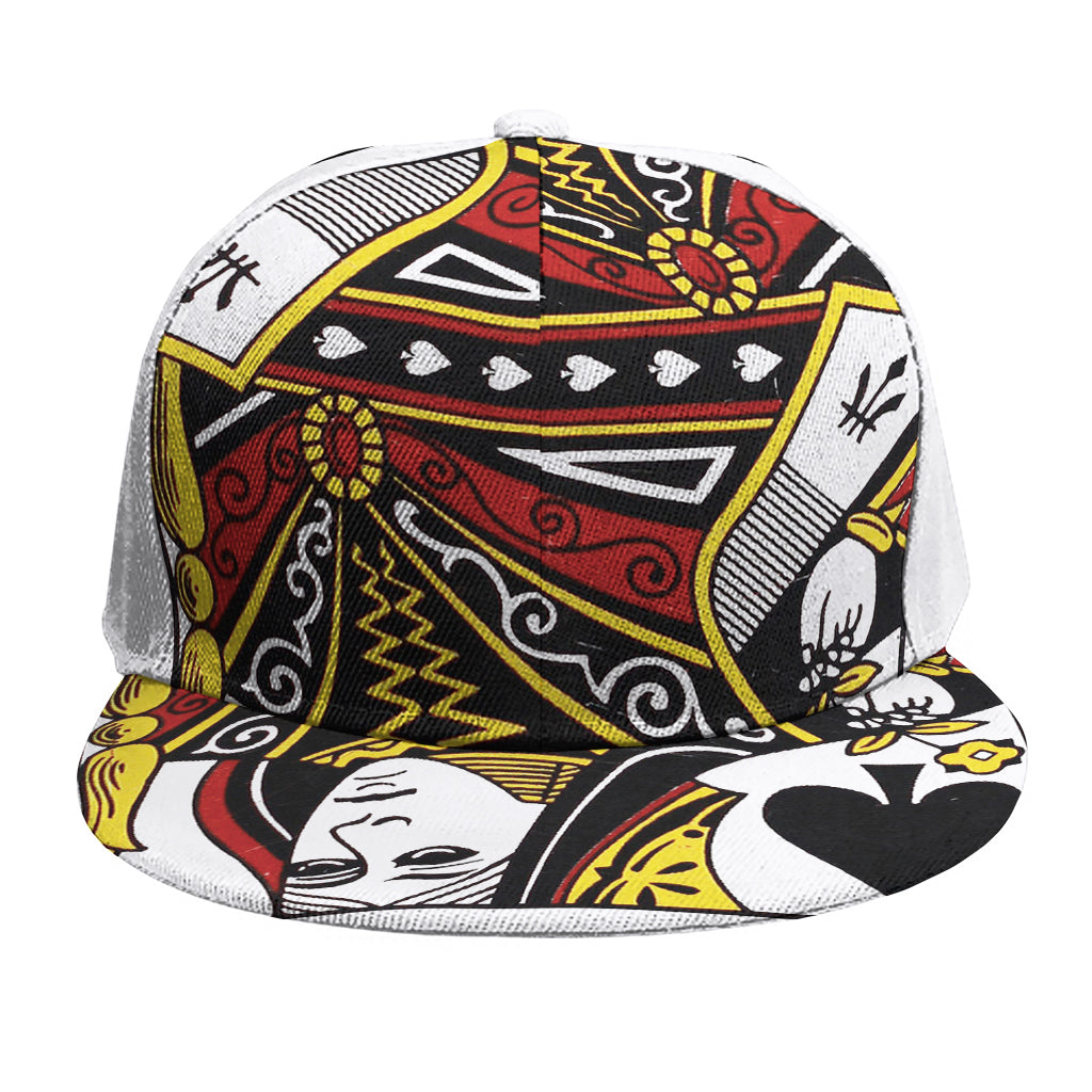 Queen Of Spades Playing Card Print Snapback Cap